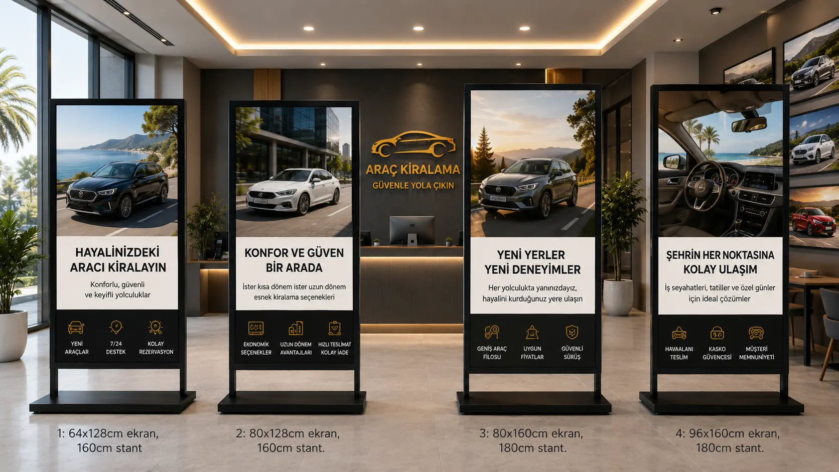 Araç Kiralama Sektörü İçin LED Ekran